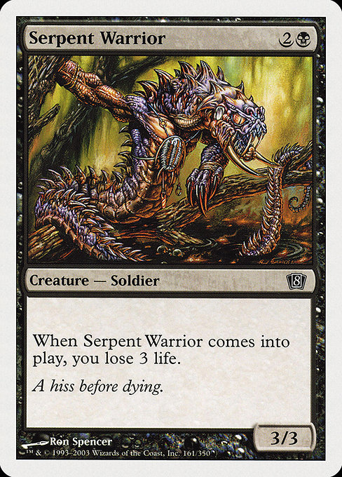 Eighth Edition - 161 - Serpent Warrior - Common - B - Non-foil