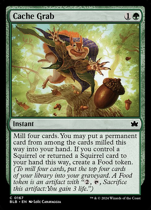 Bloomburrow - 167 - Cache Grab - Common - G - Foil