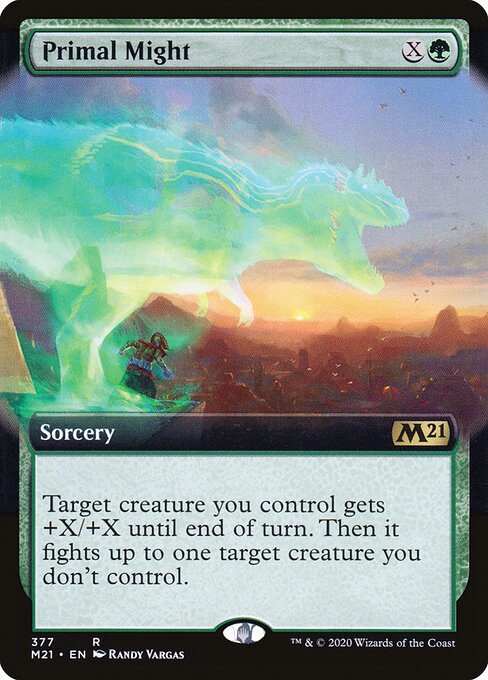 Core Set 2021 - 377 - Primal Might - Rare - G - Foil