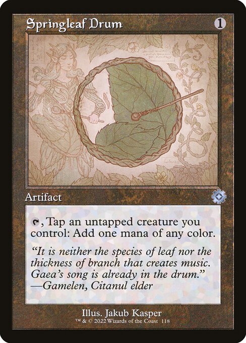 The Brothers' War Retro Artifacts - 118 - Springleaf Drum - Uncommon - C - Non-foil