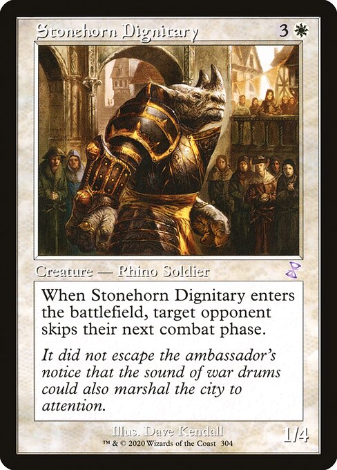 Time Spiral Remastered - 304 - Stonehorn Dignitary - Special - W - Non-foil