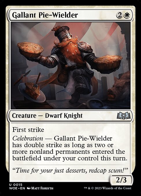 Wilds of Eldraine - 15 - Gallant Pie-Wielder - Uncommon - W - Non-foil