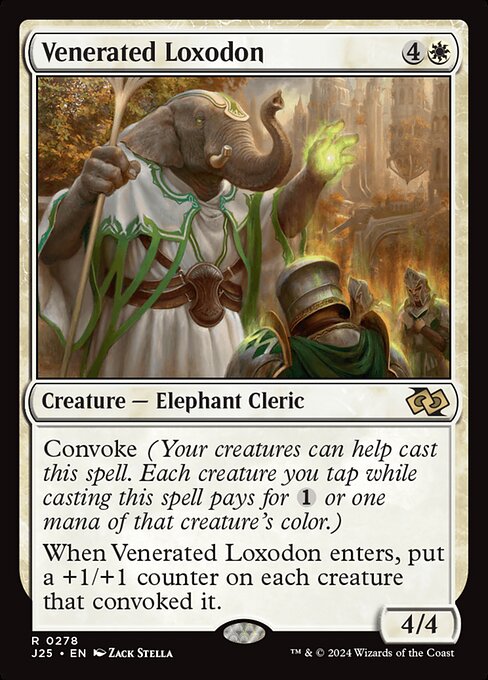 Foundations Jumpstart - 278 - Venerated Loxodon - Rare - W - Non-foil