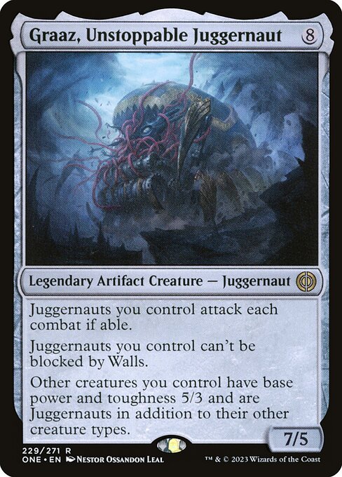 Phyrexia: All Will Be One - 229 - Graaz, Unstoppable Juggernaut - Rare - C - Foil