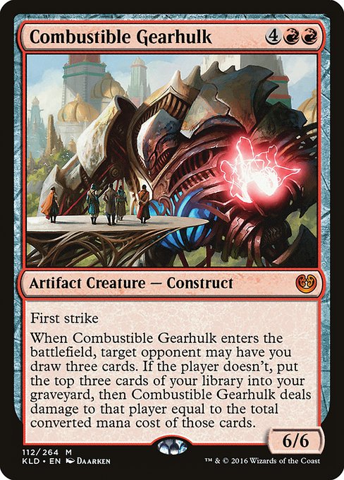 Kaladesh - 112 - Combustible Gearhulk - Mythic - R - Foil