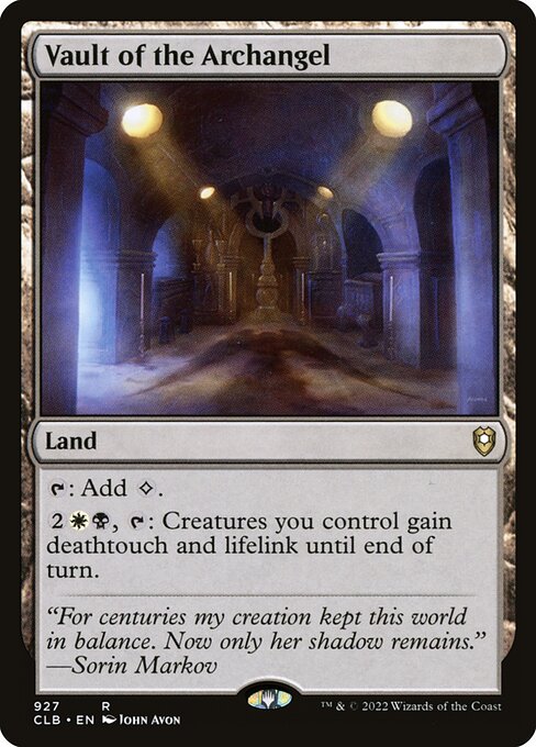 Commander Legends: Battle for Baldur's Gate - 927 - Vault of the Archangel - Rare - C - Non-foil