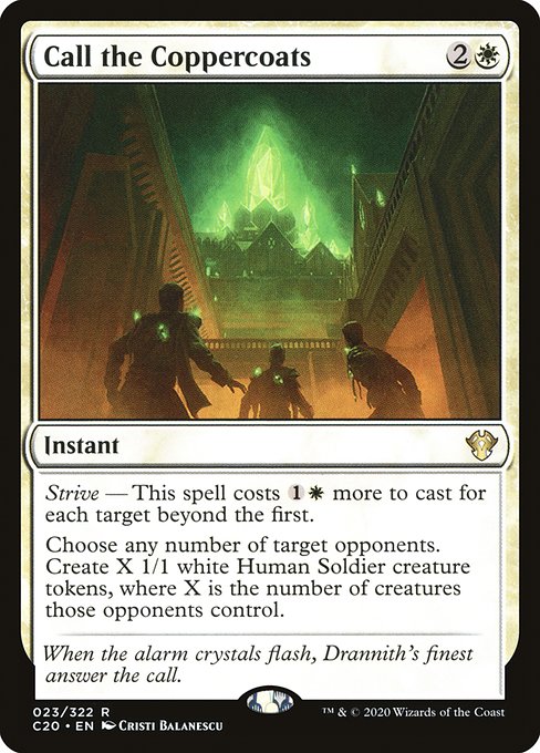 Commander 2020 - 23 - Call the Coppercoats - Rare - W - Non-foil
