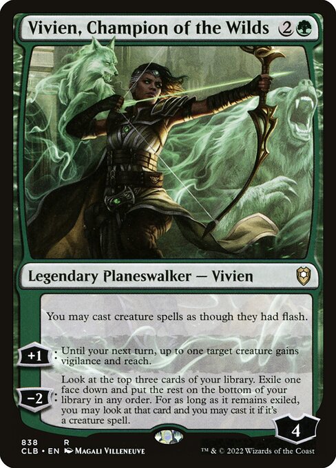 Commander Legends: Battle for Baldur's Gate - 838 - Vivien, Champion of the Wilds - Rare - G - Non-foil
