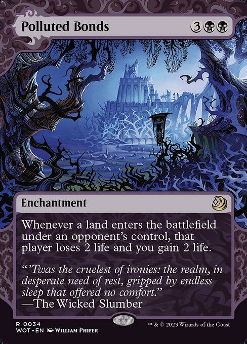 Wilds of Eldraine: Enchanting Tales - 34 - Polluted Bonds - Rare - B - Foil