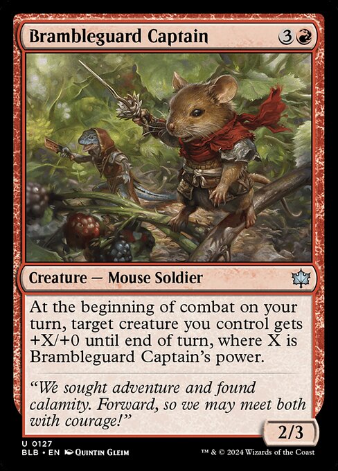 Bloomburrow - 127 - Brambleguard Captain - Uncommon - R - Foil