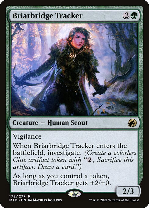 Innistrad: Midnight Hunt - 172 - Briarbridge Tracker - Rare - G - Non-foil