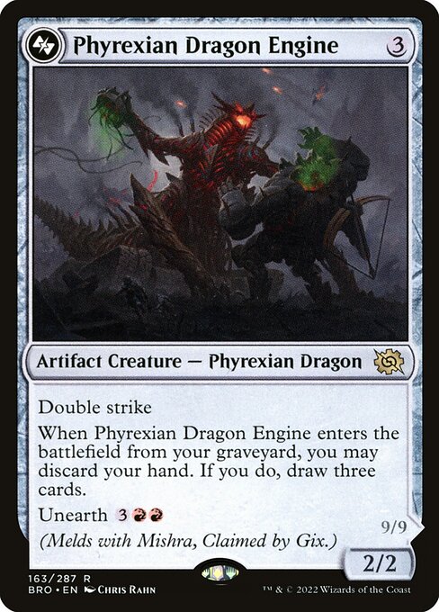 The Brothers' War - 163a - Phyrexian Dragon Engine - Rare - C - Foil