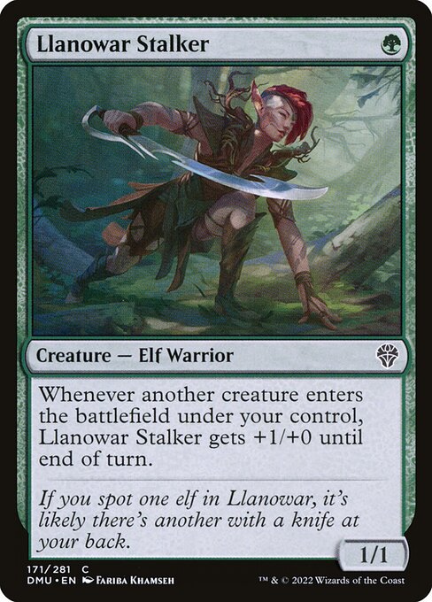 Dominaria United - 171 - Llanowar Stalker - Common - G - Foil