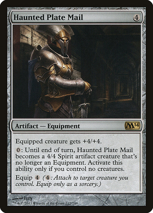Magic 2014 - 212 - Haunted Plate Mail - Rare - C - Non-foil