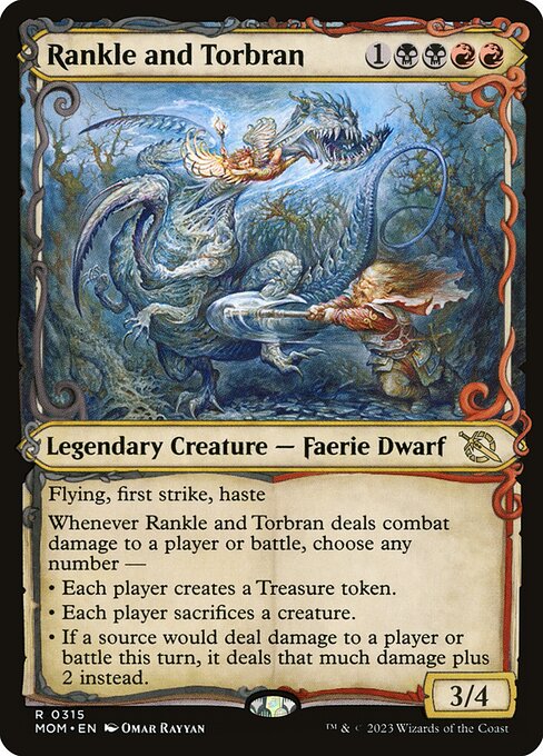 March of the Machine - 315 - Rankle and Torbran - Rare - BR - Non-foil