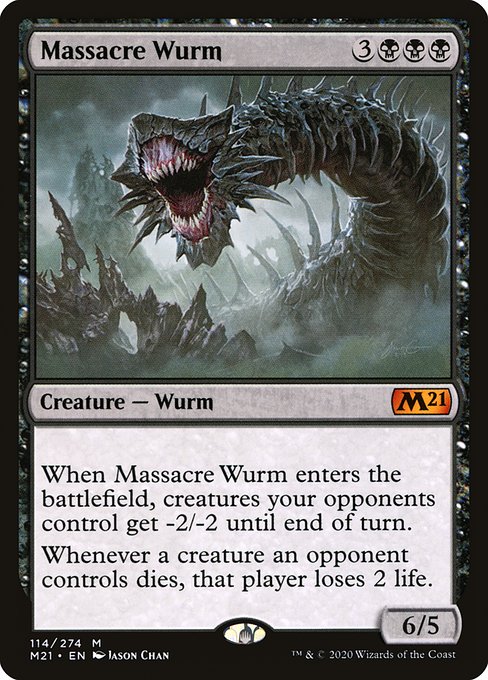 Core Set 2021 - 114 - Massacre Wurm - Mythic - B - Foil