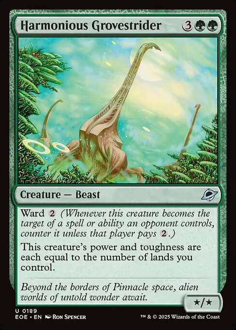 Edge of Eternities - 189 - Harmonious Grovestrider - Uncommon - G - Foil
