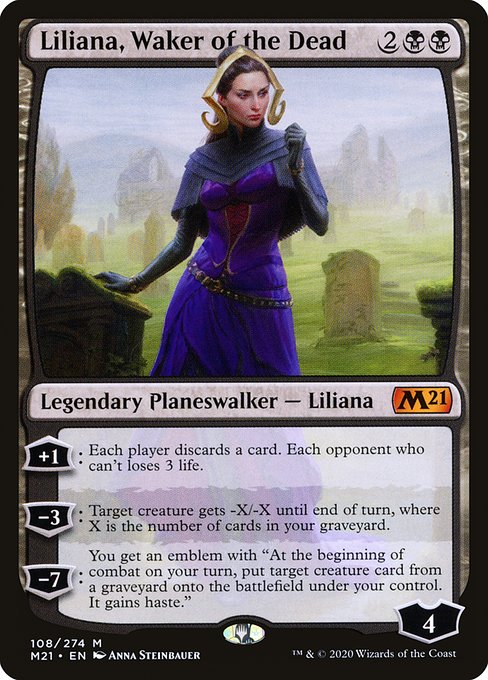Core Set 2021 - 108 - Liliana, Waker of the Dead - Mythic - B - Non-foil