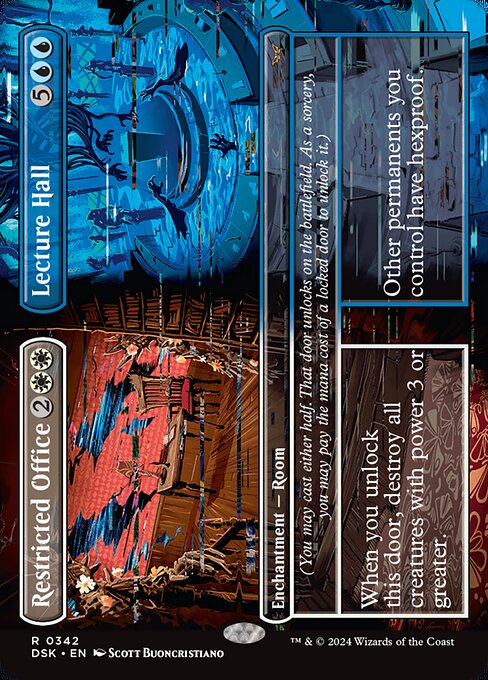 Duskmourn: House of Horror - 342 - Restricted Office // Lecture Hall - Rare - WU - Non-foil