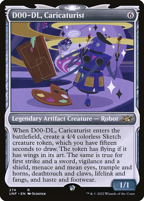 Unfinity - 274 - D00-DL, Caricaturist - Rare - C - Foil