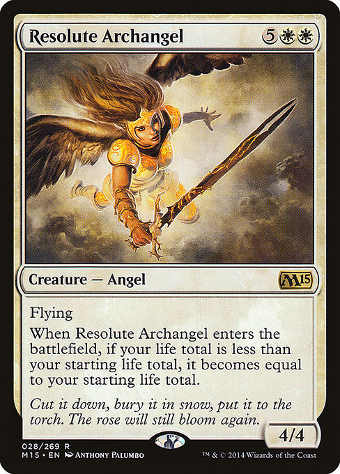 Magic 2015 - 28 - Resolute Archangel - Rare - W - Non-foil