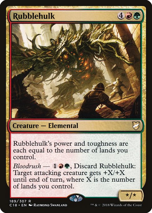 Commander 2018 - 189 - Rubblehulk - Rare - RG - Non-foil