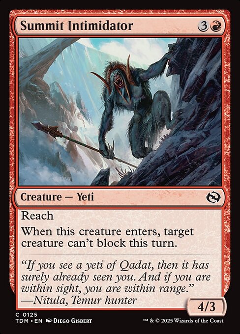 Tarkir: Dragonstorm - 125 - Summit Intimidator - Common - R - Non-foil