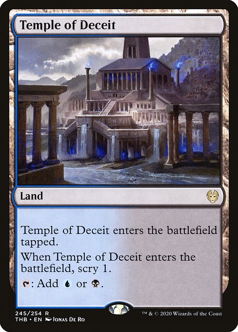 Theros Beyond Death - 245 - Temple of Deceit - Rare - C - Non-foil
