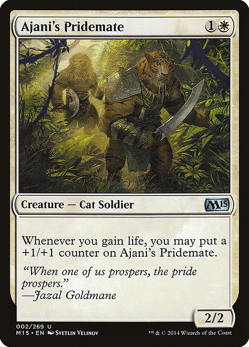 Magic 2015 - 2 - Ajani's Pridemate - Uncommon - W - Non-foil