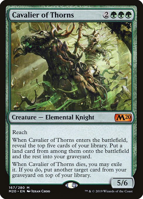 Core Set 2020 - 167 - Cavalier of Thorns - Mythic - G - Foil