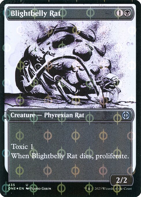 Phyrexia: All Will Be One - 435 - Blightbelly Rat - Uncommon - B - Foil