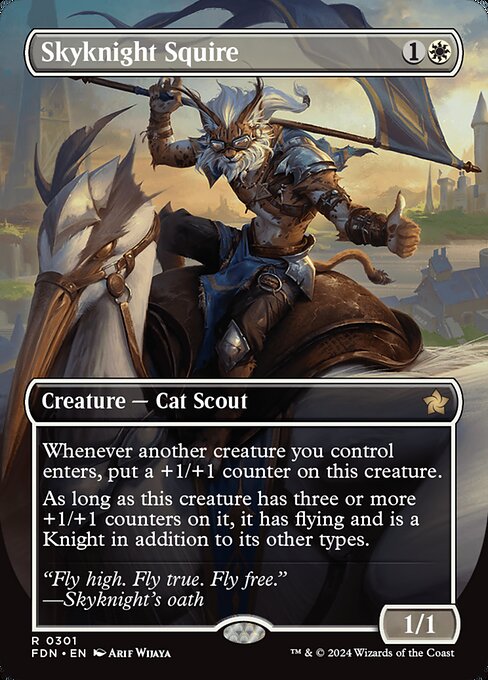 Foundations - 301 - Skyknight Squire - Rare - W - Non-foil