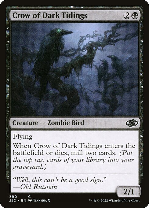 Jumpstart 2022 - 390 - Crow of Dark Tidings - Common - B - Non-foil