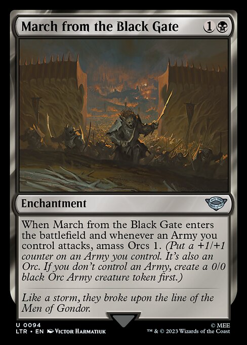 The Lord of the Rings: Tales of Middle-earth - 94 - March from the Black Gate - Uncommon - B - Foil
