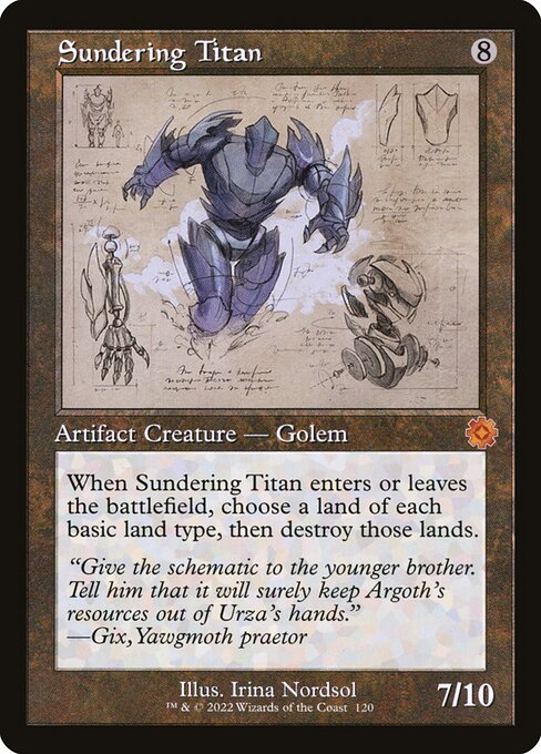 The Brothers' War Retro Artifacts - 120 - Sundering Titan - Mythic - C - Non-foil