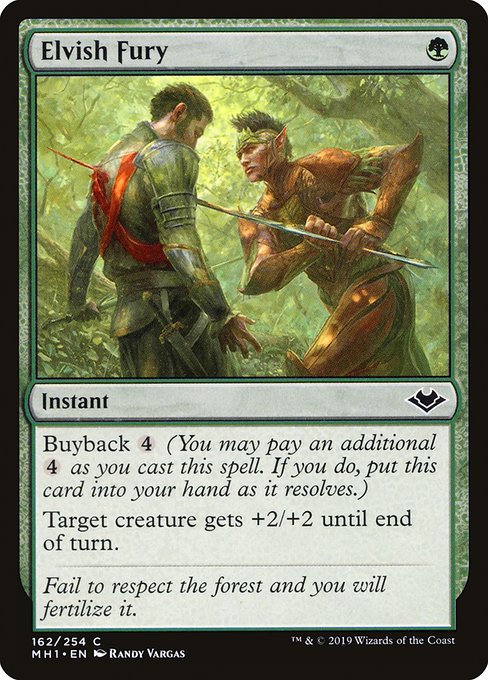 Modern Horizons - 162 - Elvish Fury - Common - G - Non-foil