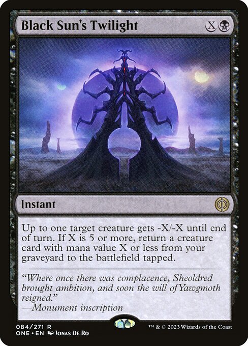 Phyrexia: All Will Be One - 84 - Black Sun's Twilight - Rare - B - Foil