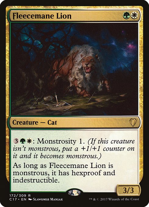 Commander 2017 - 172 - Fleecemane Lion - Rare - WG - Non-foil