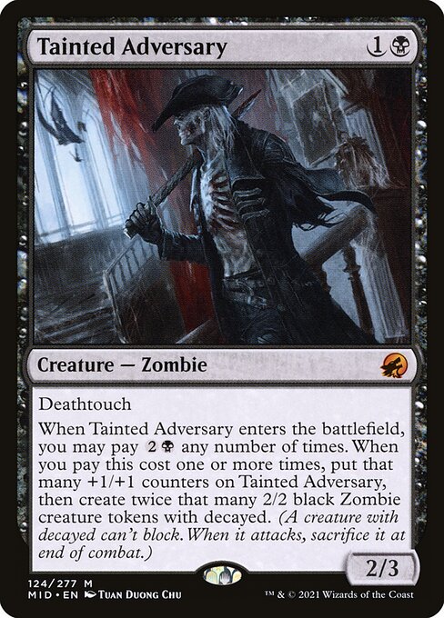 Innistrad: Midnight Hunt - 124 - Tainted Adversary - Mythic - B - Foil
