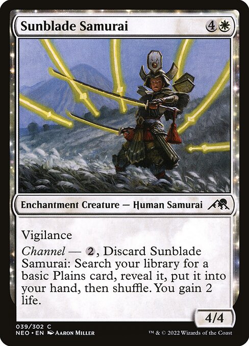 Kamigawa: Neon Dynasty - 39 - Sunblade Samurai - Common - W - Non-foil