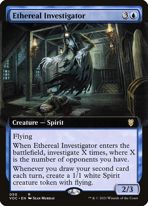 Crimson Vow Commander - 50 - Ethereal Investigator - Rare - U - Non-foil