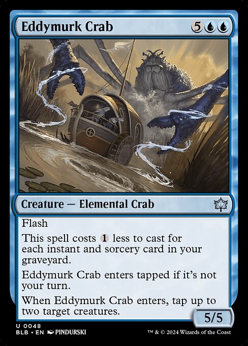Bloomburrow - 48 - Eddymurk Crab - Uncommon - U - Foil
