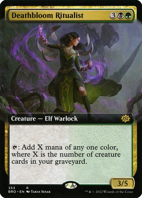 The Brothers' War - 353 - Deathbloom Ritualist - Rare - BG - Foil