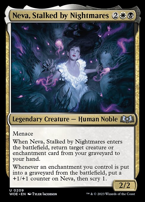 Wilds of Eldraine - 209 - Neva, Stalked by Nightmares - Uncommon - WB - Non-foil