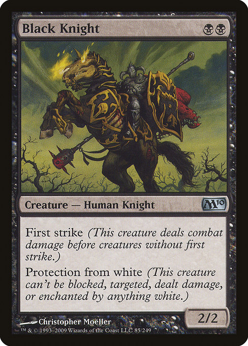 Magic 2010 - 85 - Black Knight - Uncommon - B - Non-foil