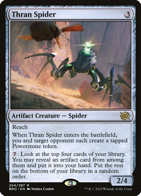 The Brothers' War - 254 - Thran Spider - Rare - C - Foil