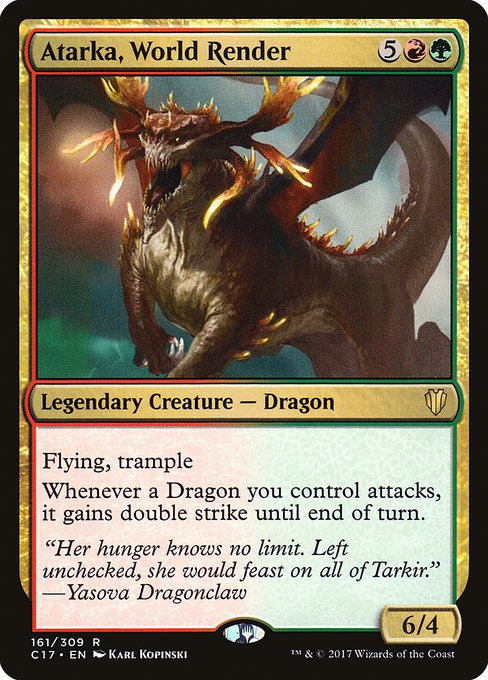 Commander 2017 - 161 - Atarka, World Render - Rare - RG - Non-foil