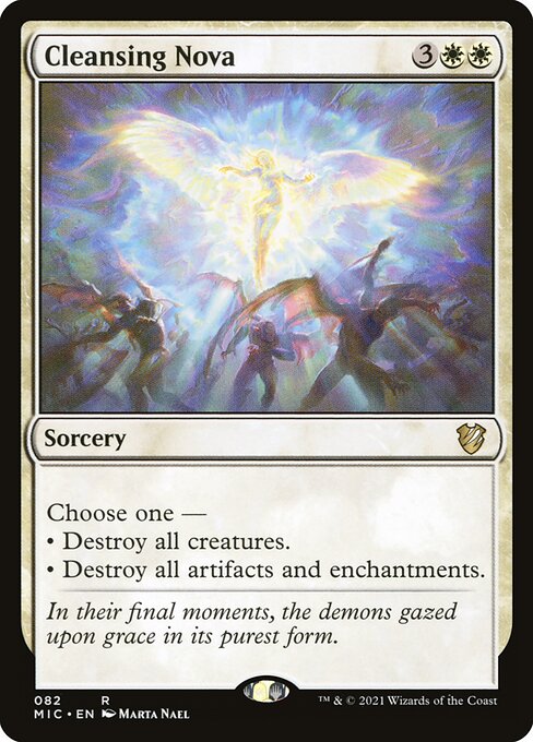 Midnight Hunt Commander - 82 - Cleansing Nova - Rare - W - Non-foil