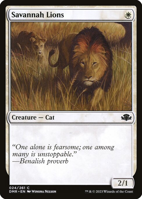 Dominaria Remastered - 24 - Savannah Lions - Common - W - Non-foil