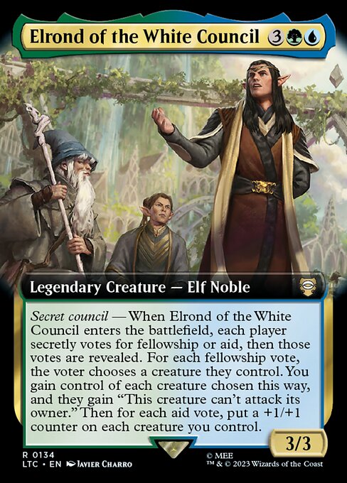 Tales of Middle-earth Commander - 134 - Elrond of the White Council - Rare - UG - Non-foil